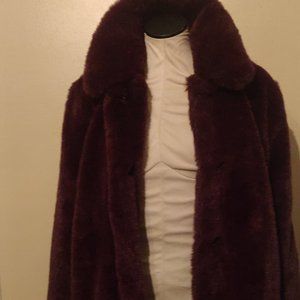 *New* Anne Taylor Loft faux fur coat, size L